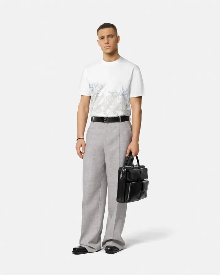 Versace TShirts and Polos Men Barocco Sea Graphic TShirt Whiteprint