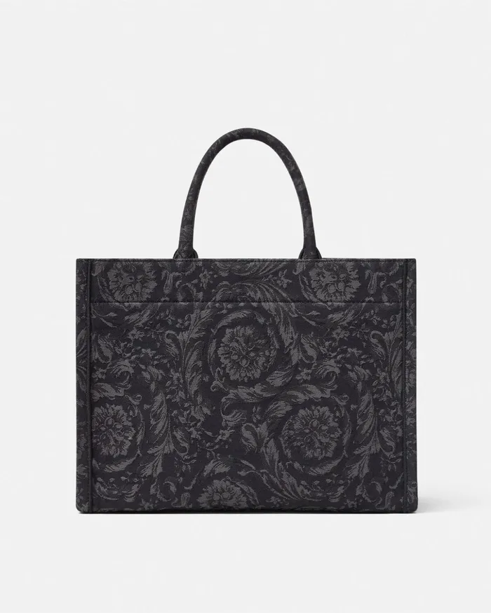 Versace Totes WomenMen Barocco Athena Medium Tote Bag Blackprint