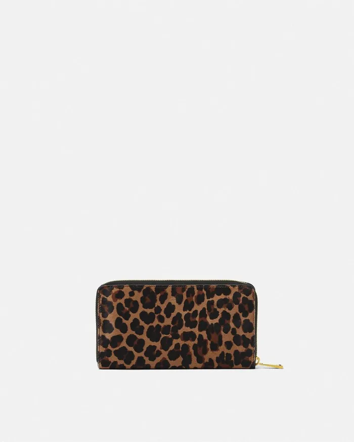 Versace Wallets MenWomen Leopard Medusa Biggie Long Wallet Animalier