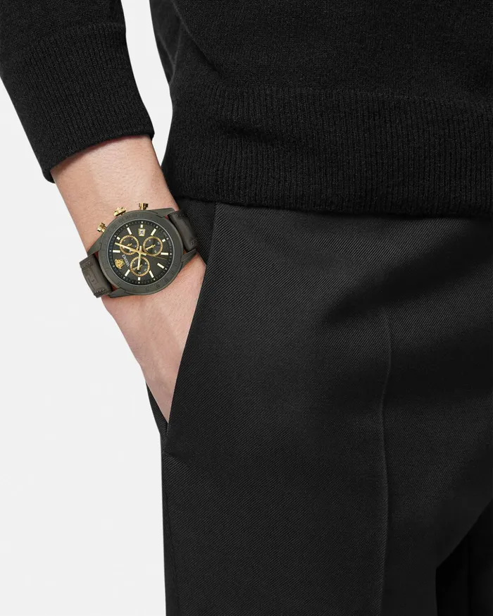 Versace Watches Men Chrono Master Watch Black