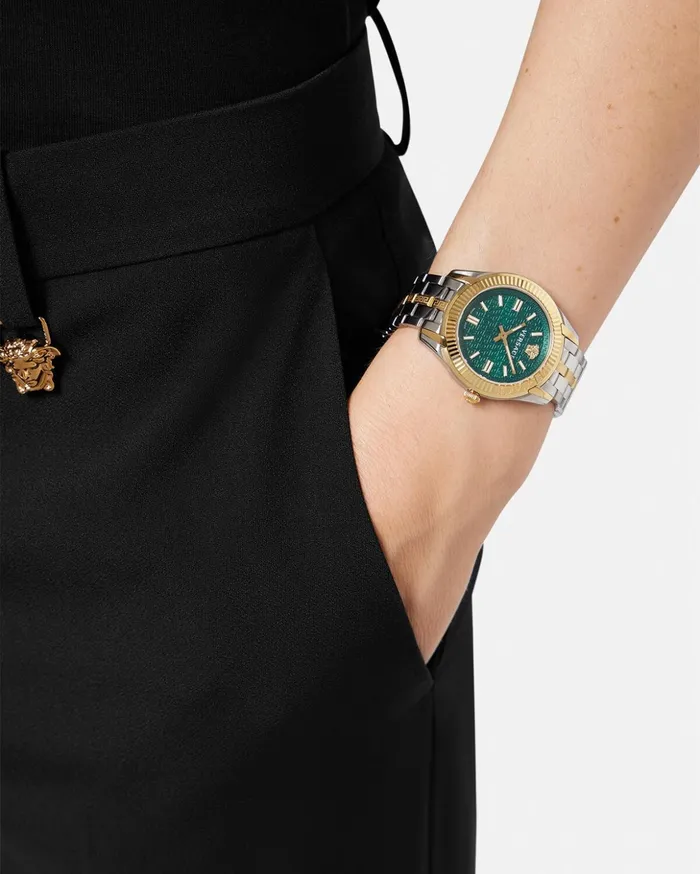 Versace Watches Women Greca Time Lady Watch Silver
