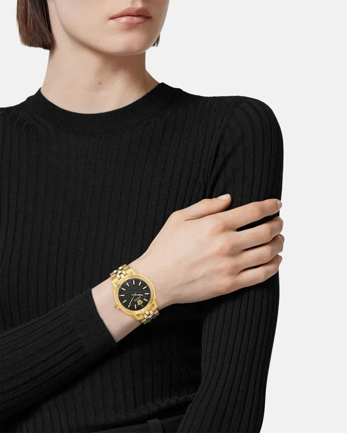 Versace Watches Women VCode Lady Watch Blackgold