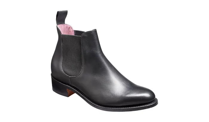 Violet 8211 Black Calf Elastic Women Barker Shoes Womens Boots