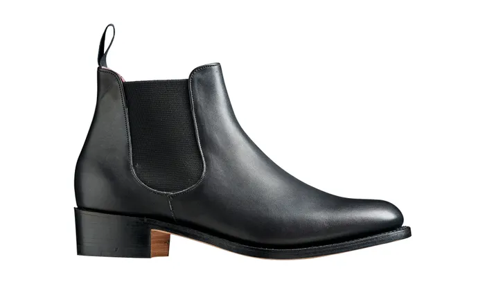 Violet 8211 Black Calf Elastic Women Barker Shoes Womens Boots