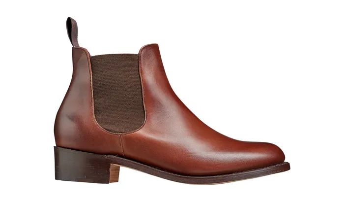 Violet 8211 Walnut Calf Brown Elastic Women Barker Shoes Womens Boots