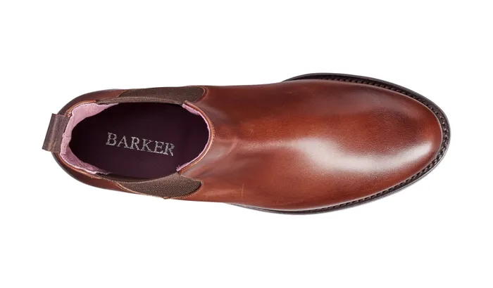 Violet 8211 Walnut Calf Brown Elastic Women Barker Shoes Womens Boots