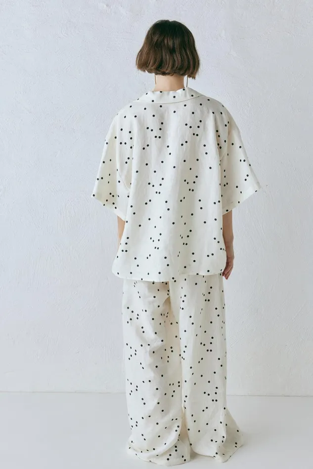 VRG GRL Anke Linen Shirt Dot Women Shirts