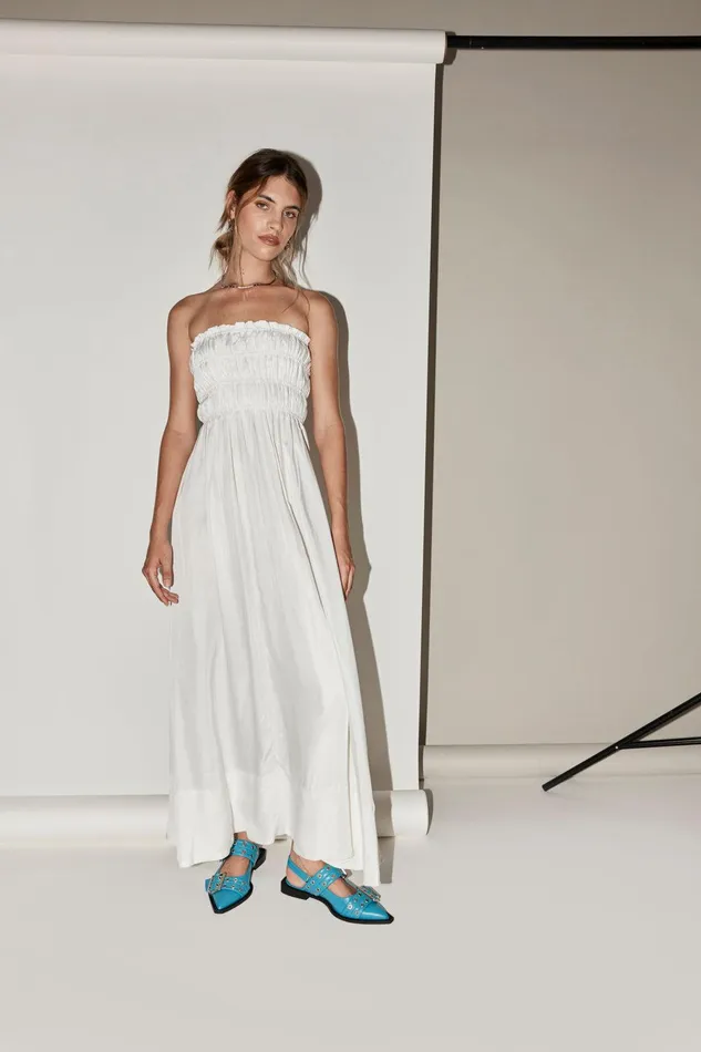 VRG GRL Eliana Maxi Dress White Women MidiMaxi Dresses