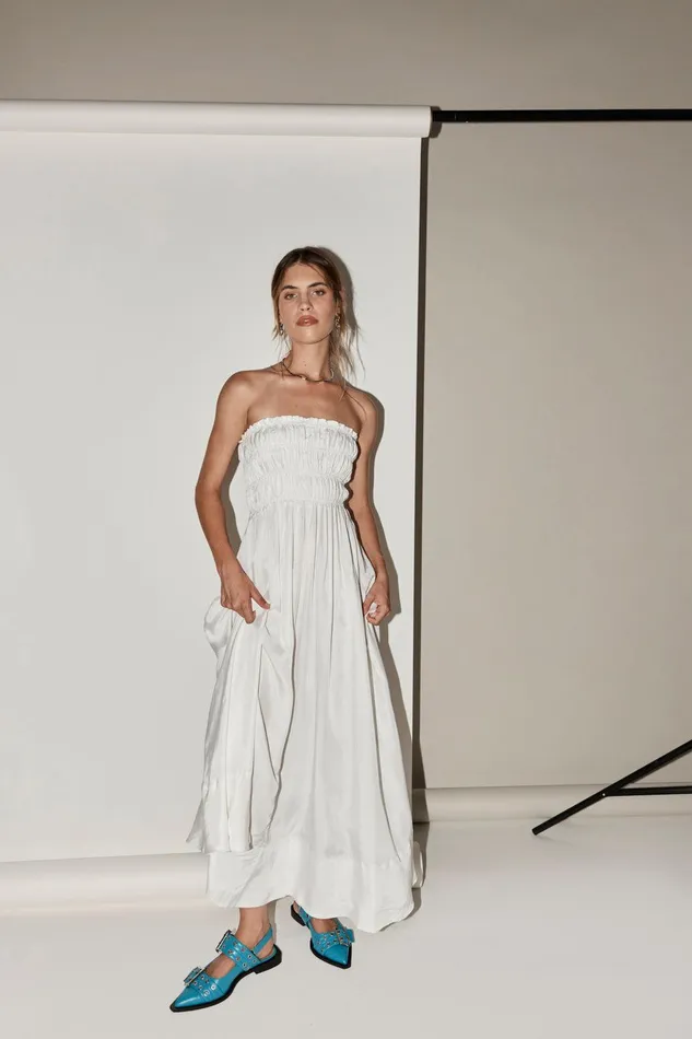 VRG GRL Eliana Maxi Dress White Women MidiMaxi Dresses