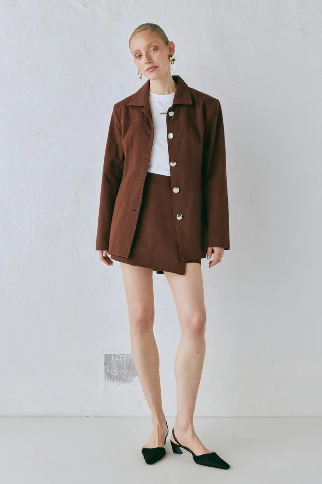 VRG GRL Esti Jacket Chocolate Women JacketsCoats VRG GRL Esti Jacket Chocolate Women JacketsCoats
