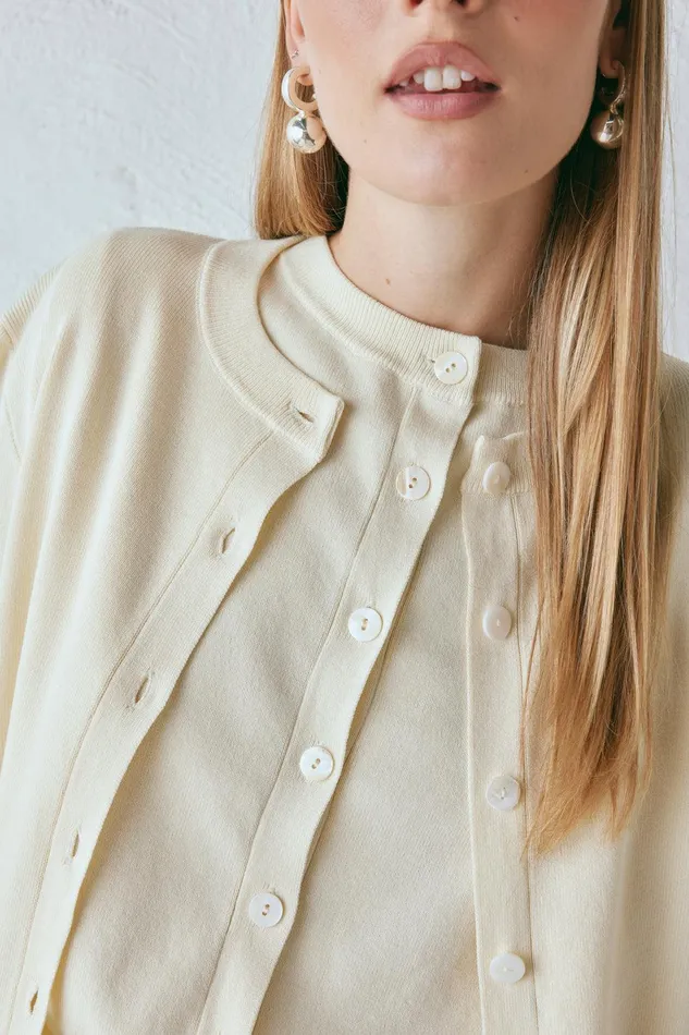 VRG GRL Evie Knit Vest Cream Women Vests