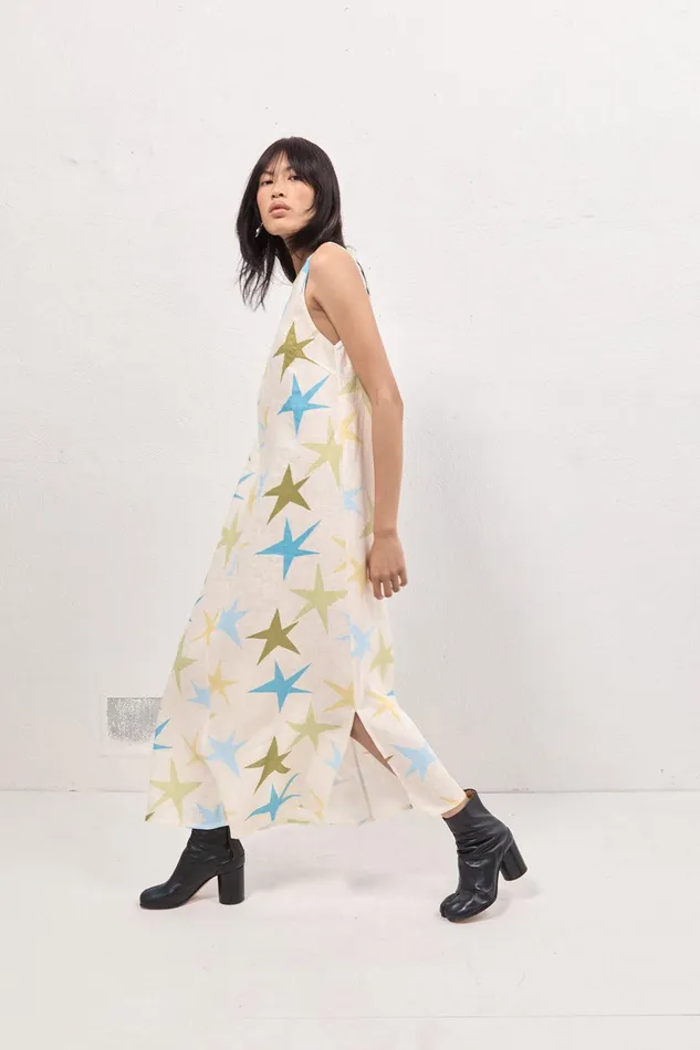 VRG GRL Ines Linen Maxi Dress Star Women MidiMaxi Dresses VRG GRL Ines Linen Maxi Dress Star Women MidiMaxi Dresses