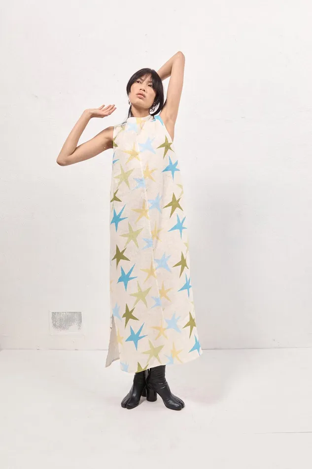 VRG GRL Ines Linen Maxi Dress Star Women MidiMaxi Dresses VRG GRL Ines Linen Maxi Dress Star Women MidiMaxi Dresses