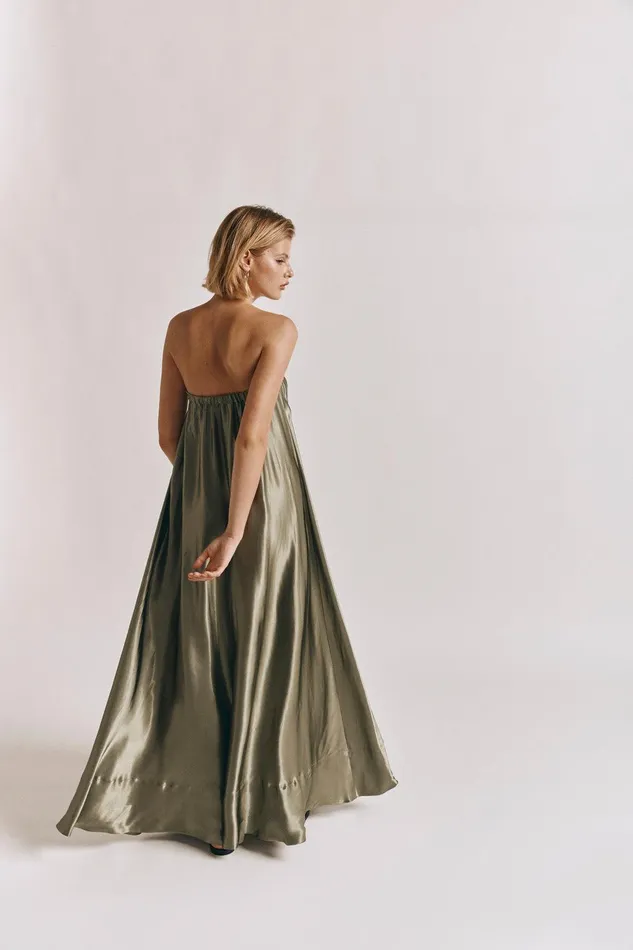 VRG GRL Lenni Maxi Dress Olive Women MidiMaxi Dresses