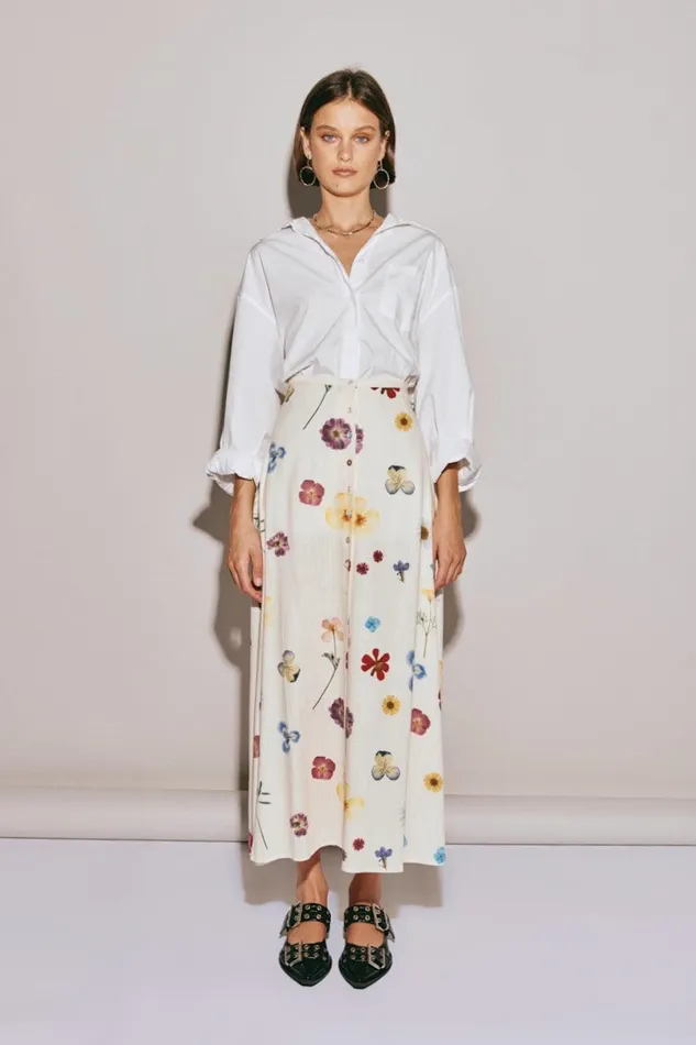 VRG GRL Love Language Midi Skirt Floral Women Skirts VRG GRL Love Language Midi Skirt Floral Women Skirts