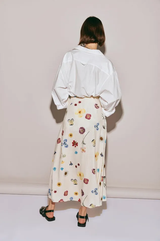 VRG GRL Love Language Midi Skirt Floral Women Skirts VRG GRL Love Language Midi Skirt Floral Women Skirts
