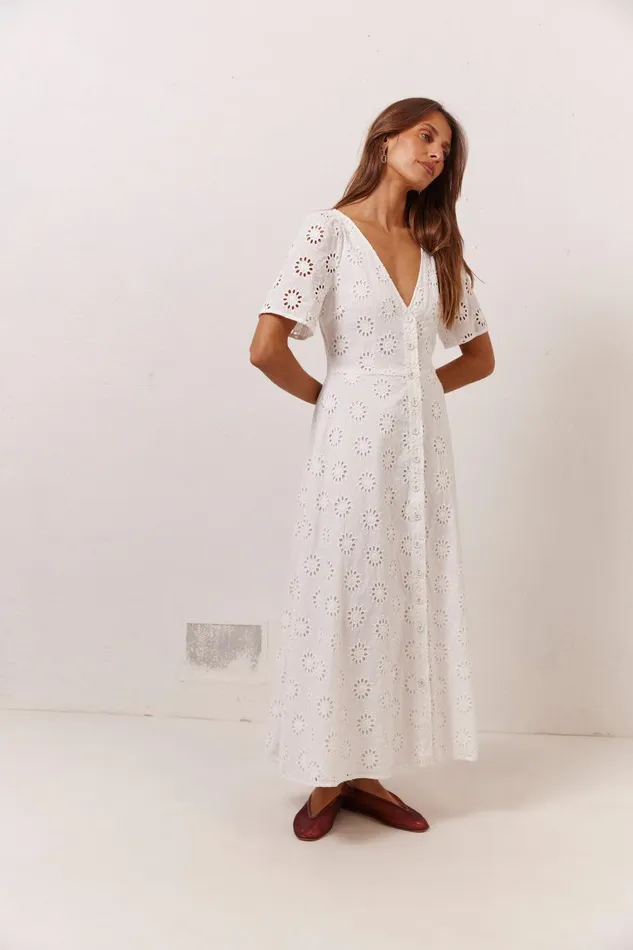 VRG GRL Maisie Midi Dress Anglaise Women MidiMaxi Dresses