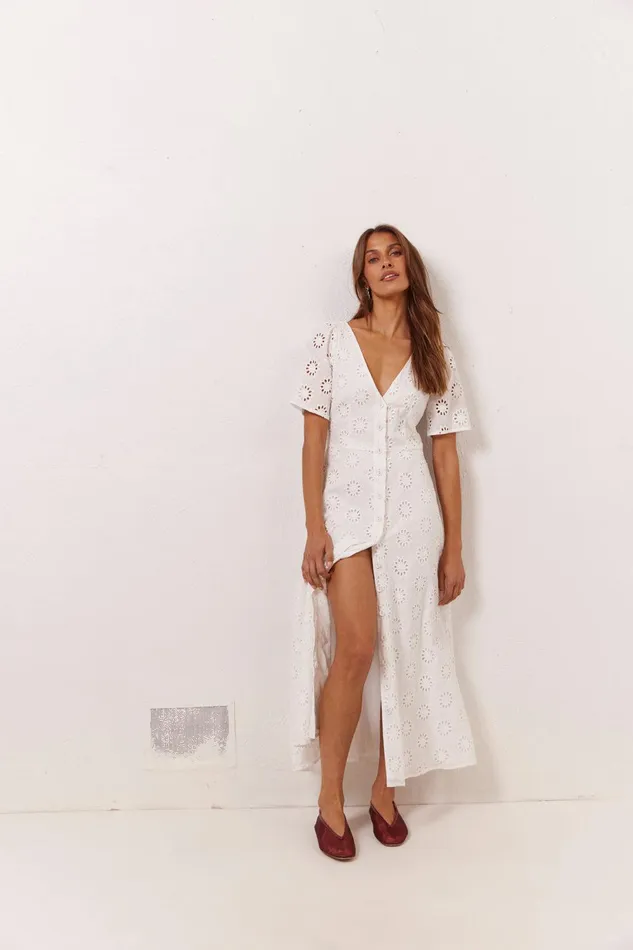 VRG GRL Maisie Midi Dress Anglaise Women MidiMaxi Dresses