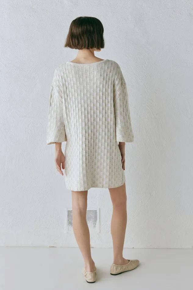VRG GRL Pia Knit Tunic Cream Women Long Sleeve VRG GRL Pia Knit Tunic Cream Women Long Sleeve
