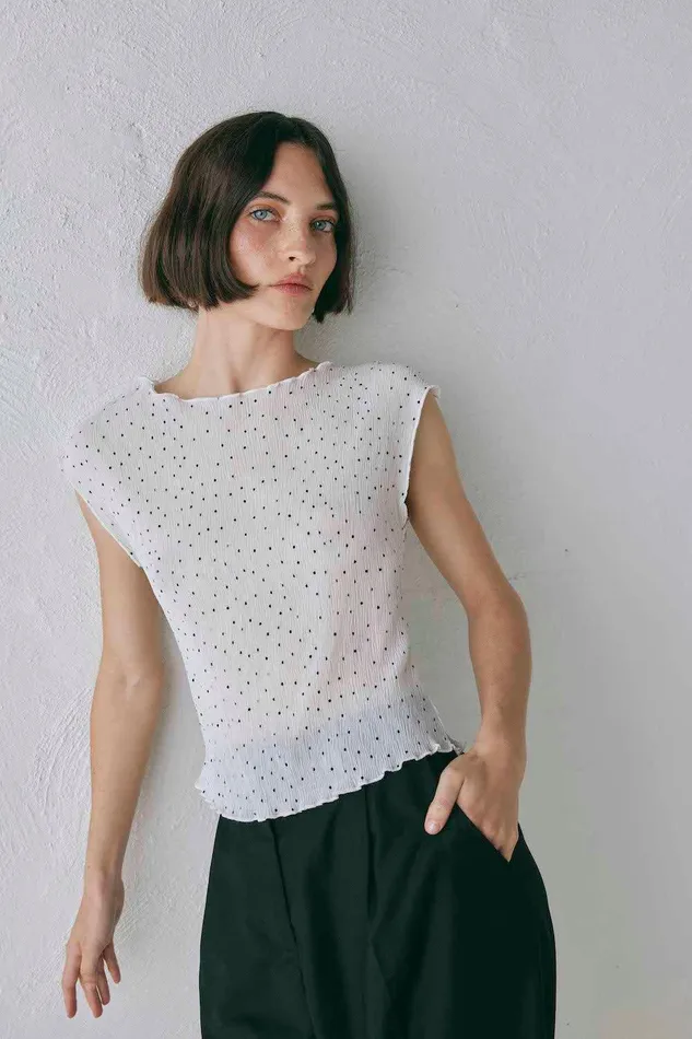 VRG GRL Retrofuture Top Dot Women Sleeveless