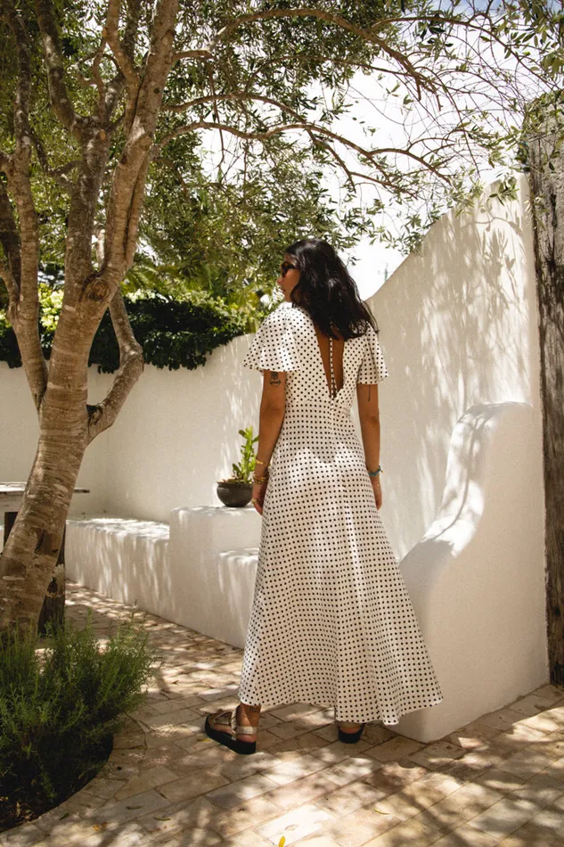 VRG GRL Summer Nostalgia Bias Cut Midi Dress White Women MidiMaxi Dresses