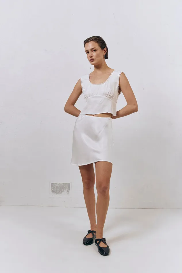 VRG GRL Zadie Top White Women Sleeveless VRG GRL Zadie Top White Women Sleeveless