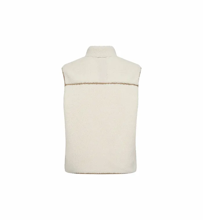 Waistcoats MOS MOSH Women MMRowe Teddy Waistcoat Ecru