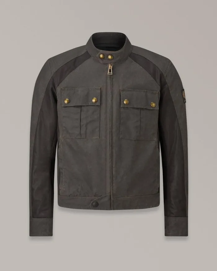 Waxed Jackets Men Belstaff Temple Motorcycle Jacket Mahogany