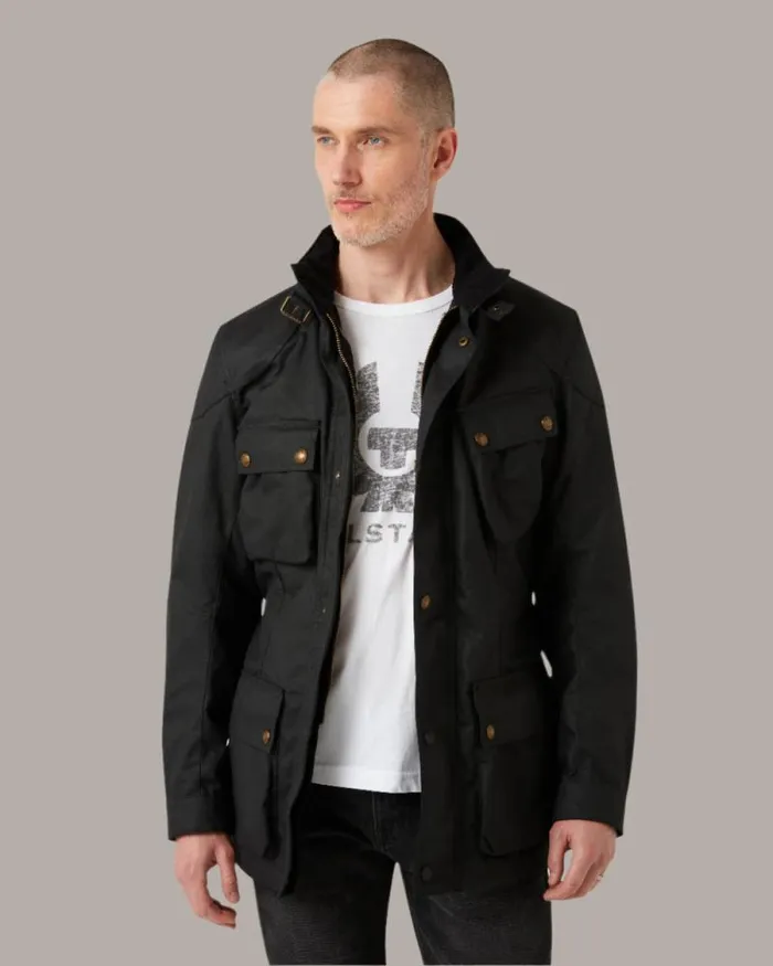 Waxed Jackets Men Belstaff Trialmaster Motorcycle Jacket Black Waxed Jackets Men Belstaff Trialmaster Motorcycle Jacket Black