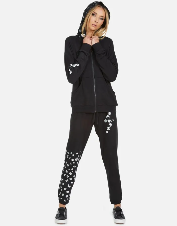 Winslet Elements Lightning Black Women039s Lauren Moshi Long Sweatpants