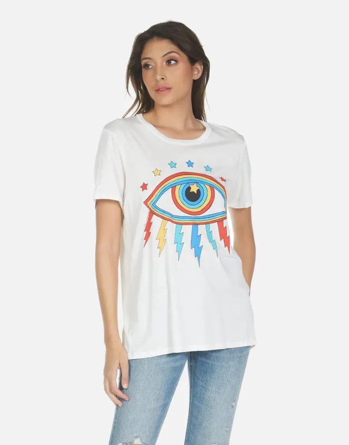 Wolf Rainbow Lightning Eye Milk Women039s Lauren Moshi Short Sleeve