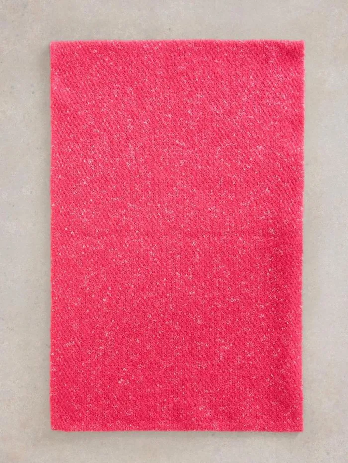 Women Abby Knitted Snood Bright Pink White Stuff Scarves