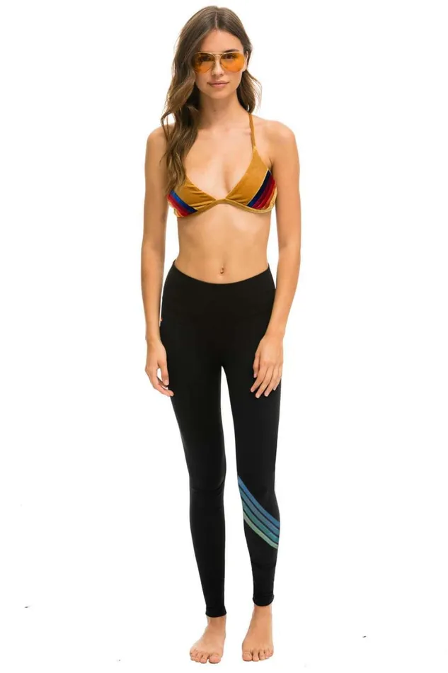 Women Activewear Aviator Nation CHEVRON FULL LENGTH HIRISE LEGGING 8211 BLACK BLUE STRIPES Women Activewear Aviator Nation CHEVRON FULL LENGTH HIRISE LEGGING 8211 BLACK BLUE STRIPES