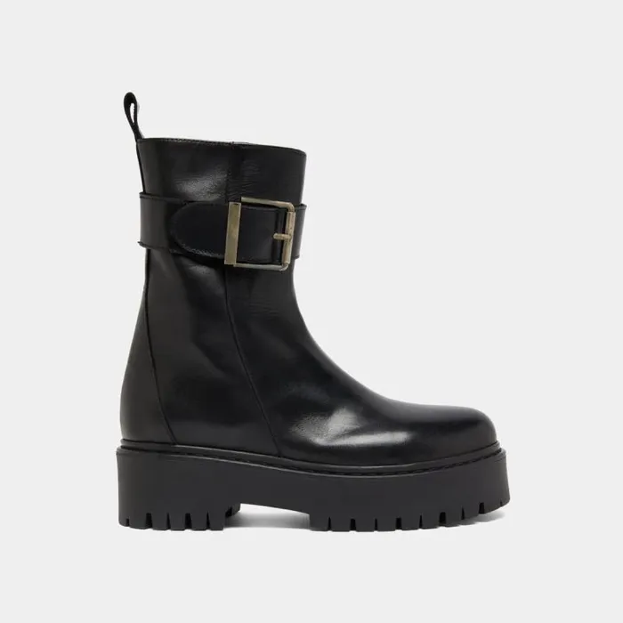 Women Ankle Boots With Notched Soles Black JONAK Ankle Boots Lowboots