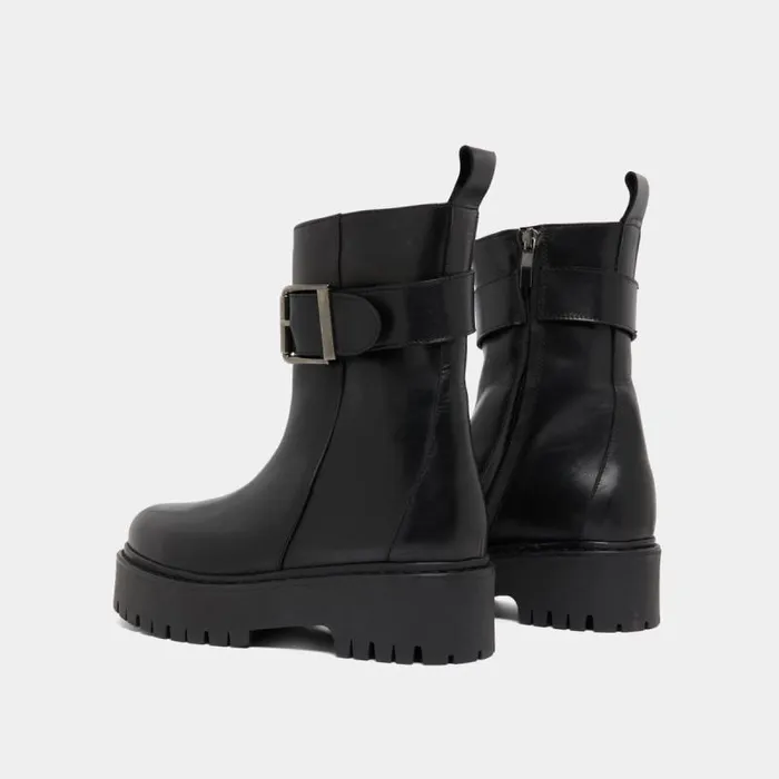 Women Ankle Boots With Notched Soles Black JONAK Ankle Boots Lowboots