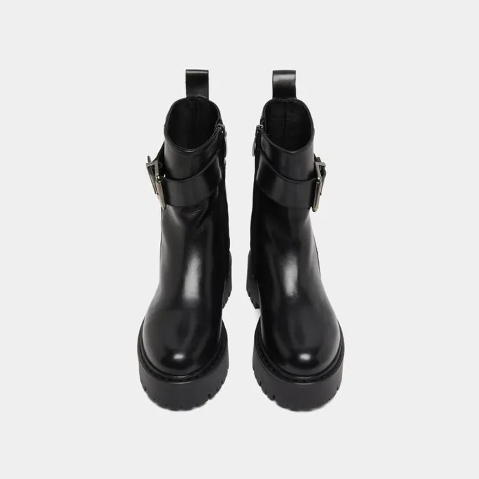 Women Ankle Boots With Notched Soles Black JONAK Ankle Boots Lowboots