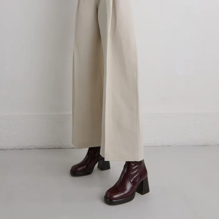 Women Ankle Boots With Platforms Dark Brown JONAK Ankle Boots Lowboots