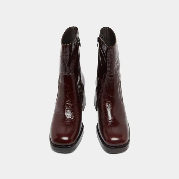 Women Ankle Boots With Platforms Dark Brown JONAK Ankle Boots Lowboots
