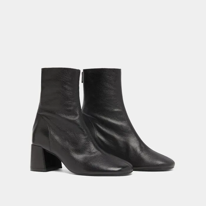 Women Ankle Boots With Rear Zips Black JONAK Ankle Boots Lowboots
