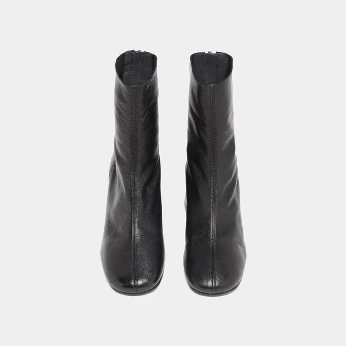 Women Ankle Boots With Rear Zips Black JONAK Ankle Boots Lowboots