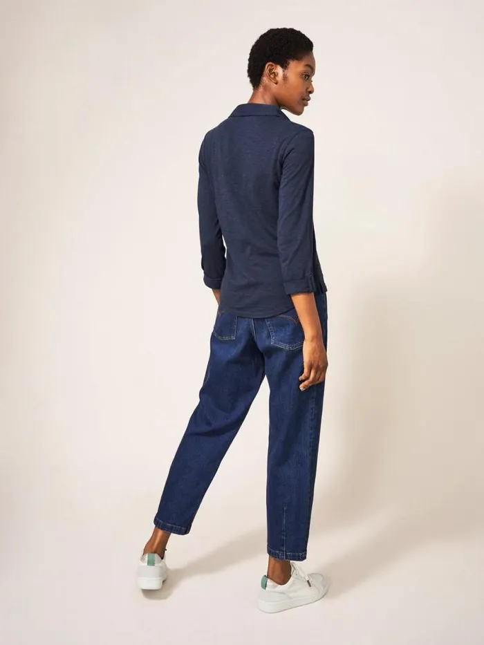 Women Annie Jersey Shirt French Navy White Stuff Shirts and Blouses Women Annie Jersey Shirt French Navy White Stuff Shirts and Blouses