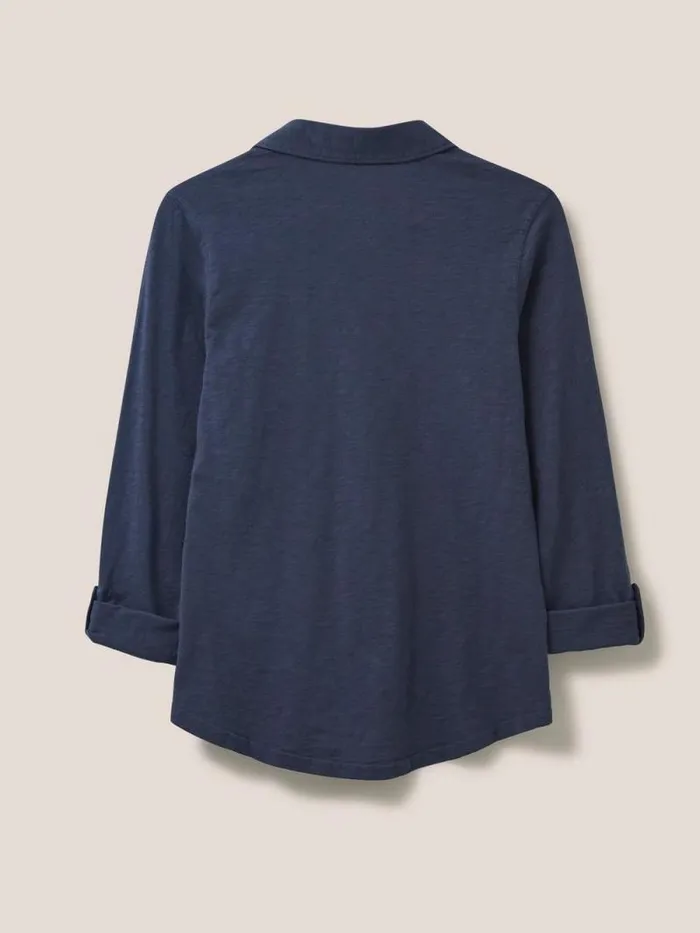 Women Annie Jersey Shirt French Navy White Stuff Shirts and Blouses Women Annie Jersey Shirt French Navy White Stuff Shirts and Blouses