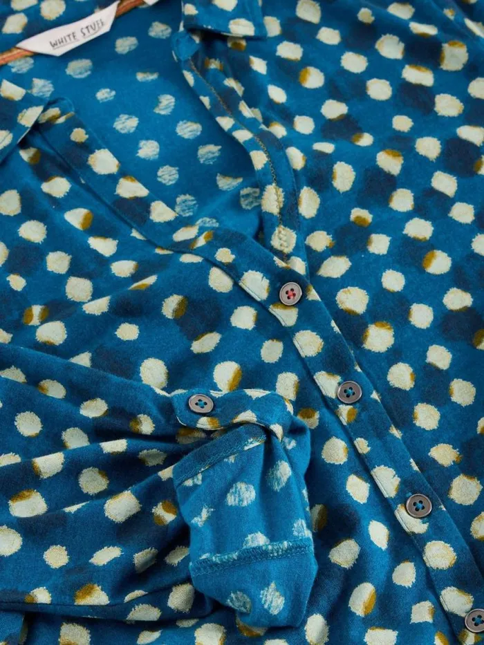 Women Annie Shirt Midi Dress Blue Print White Stuff Dresses