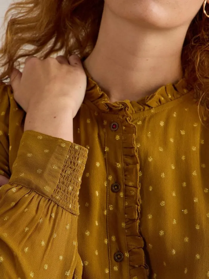 Women Aster Metallic Shirt Chartreuse Multi White Stuff Shirts and Blouses Women Aster Metallic Shirt Chartreuse Multi White Stuff Shirts and Blouses