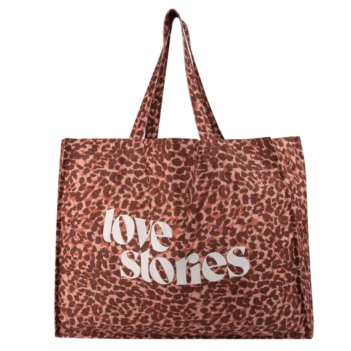 Women Bags Love Stories Tote Bag Leopard Brown