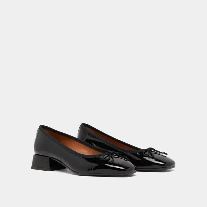 Women Ballerinas With Square Toes Black JONAK Ballet Flats