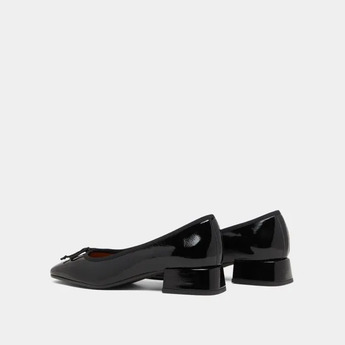 Women Ballerinas With Square Toes Black JONAK Ballet Flats