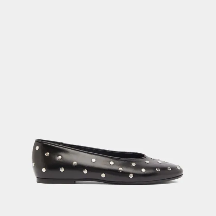 Women Ballet Flats With Silver Details Black JONAK Ballet Flats