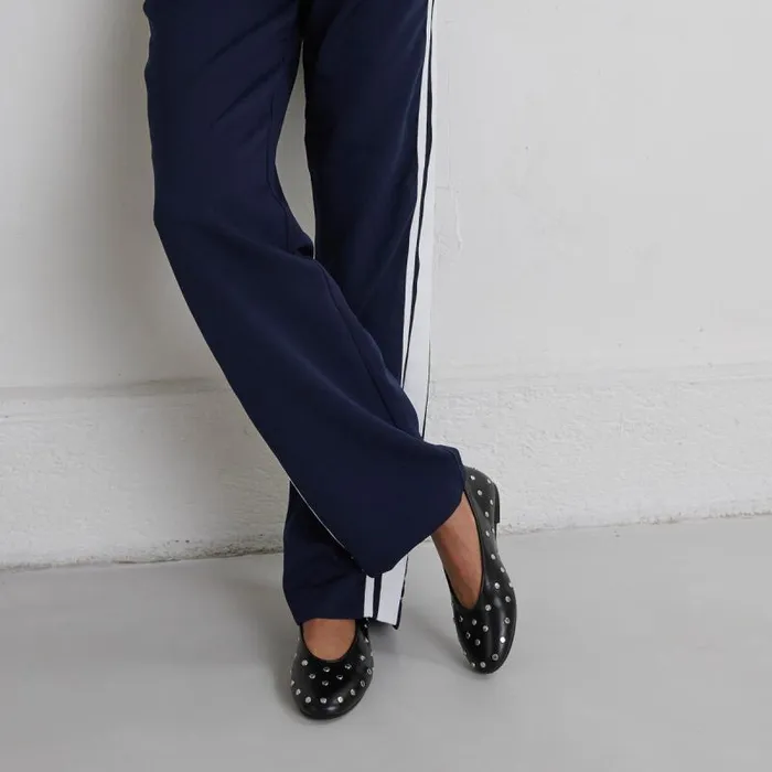 Women Ballet Flats With Silver Details Black JONAK Ballet Flats