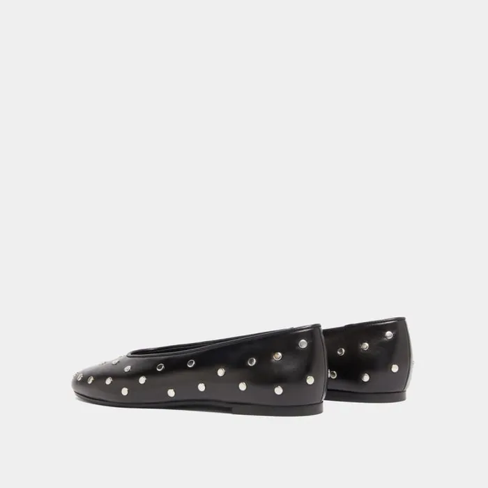 Women Ballet Flats With Silver Details Black JONAK Ballet Flats